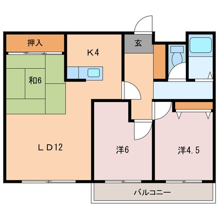 クレセント田原の物件間取画像